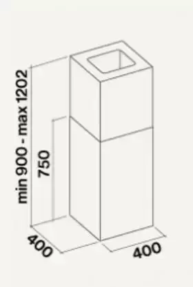 Вытяжка Falmec Mira Plus Black Isola 40