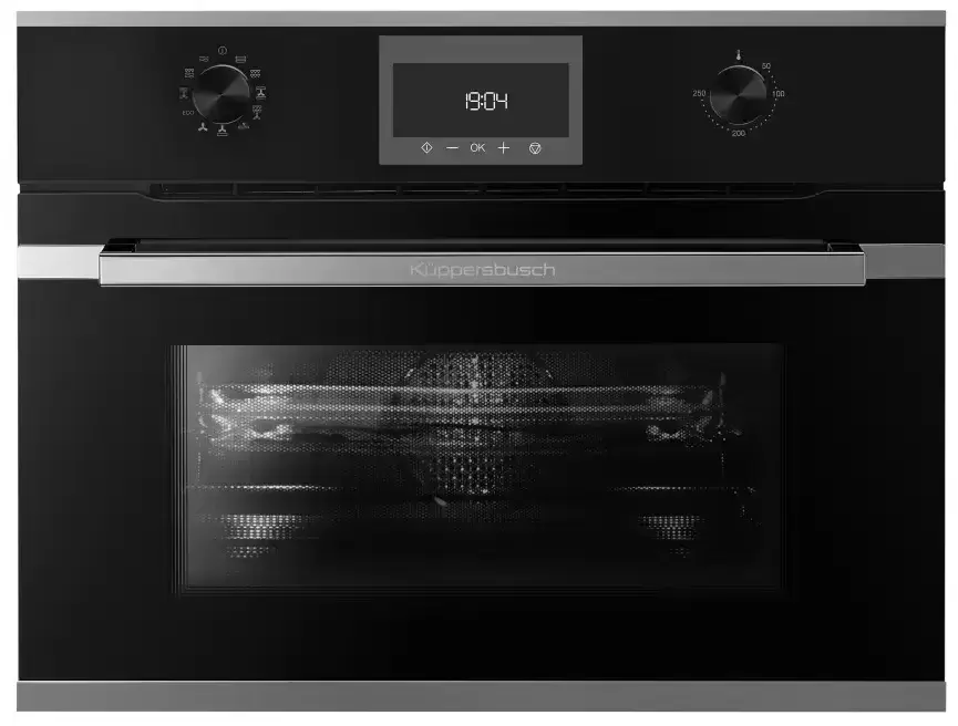 Компактный духовой шкаф с микроволнами Kuppersbusch CBM 6330.0 S3 Silver Chrome