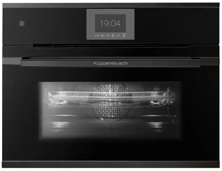 Компактный духовой шкаф с микроволнами Kuppersbusch CBM 6550.0 S2 Black Chrome