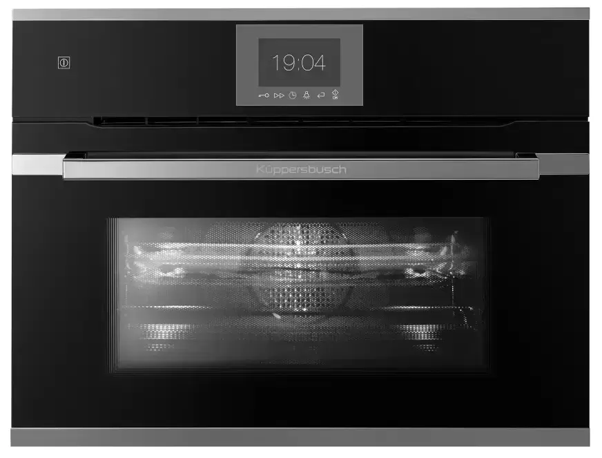 Компактный духовой шкаф с микроволнами Kuppersbusch CBM 6550.0 S3 Silver Chrome