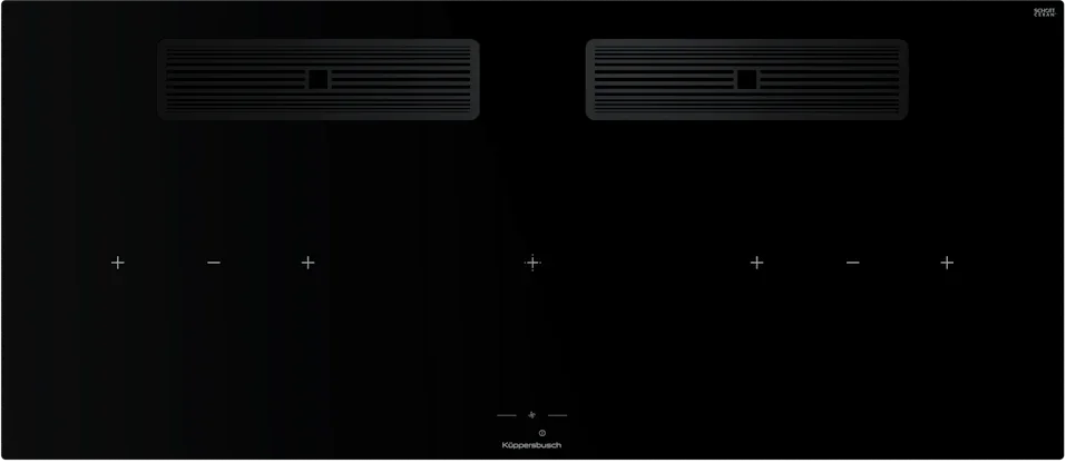 Индукционная варочная поверхность с вытяжкой Kuppersbusch KMI 12850.0 SR-E Black Chrome