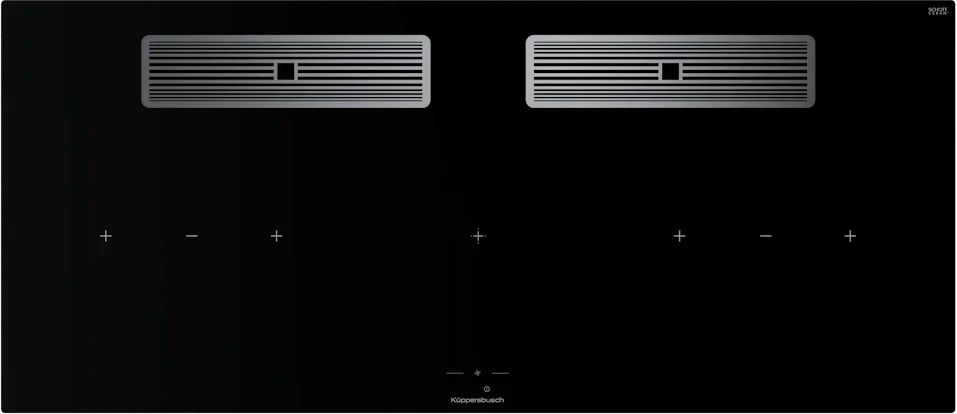 Индукционная варочная поверхность с вытяжкой Kuppersbusch KMI 12850.0 SR-E Silver Chrome