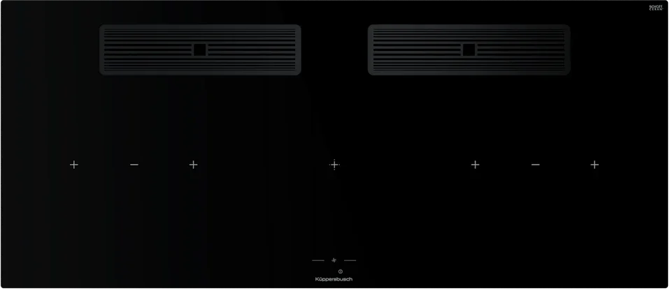 Индукционная варочная поверхность с вытяжкой Kuppersbusch KMI 12850.0 SR-S Black Velvet