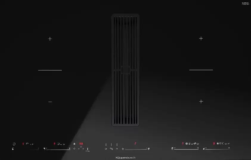 Варочная панель с вытяжкой Kuppersbusch KMI 8590.0 SR Black Velvet