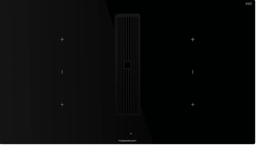 Индукционная варочная панель с вытяжкой Kuppersbusch KMI 9350.0 SR Black Velvet