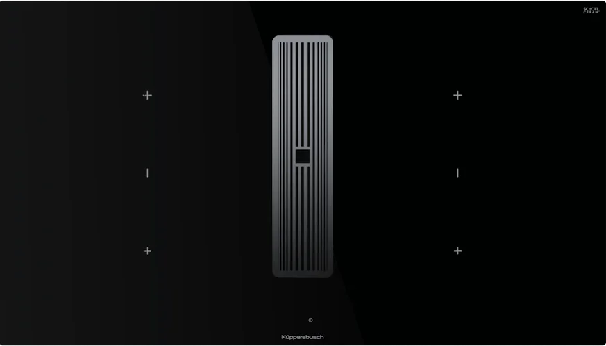 Индукционная варочная панель с вытяжкой Kuppersbusch KMI 9350.0 SR Silver Chrome