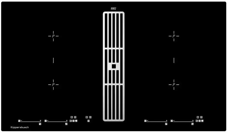 Варочная панель с вытяжкой Kuppersbusch KMI 9800.0 SR Silver Chrome