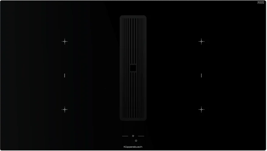 Индукционная варочная поверхность с вытяжкой Kuppersbusch KMI 9850.1 SR-E Black Velvet