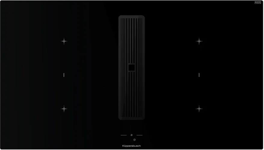 Индукционная варочная поверхность с вытяжкой Kuppersbusch KMI 9850.1 SR-S Black Chrome