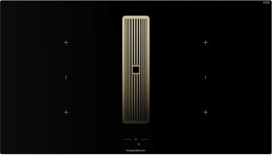 Индукционная варочная поверхность с вытяжкой Kuppersbusch KMI 9850.1 SR-S Gold